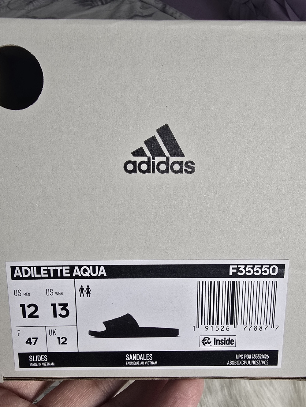 Adidas Men's Aqua slides - Picture 7 of 10